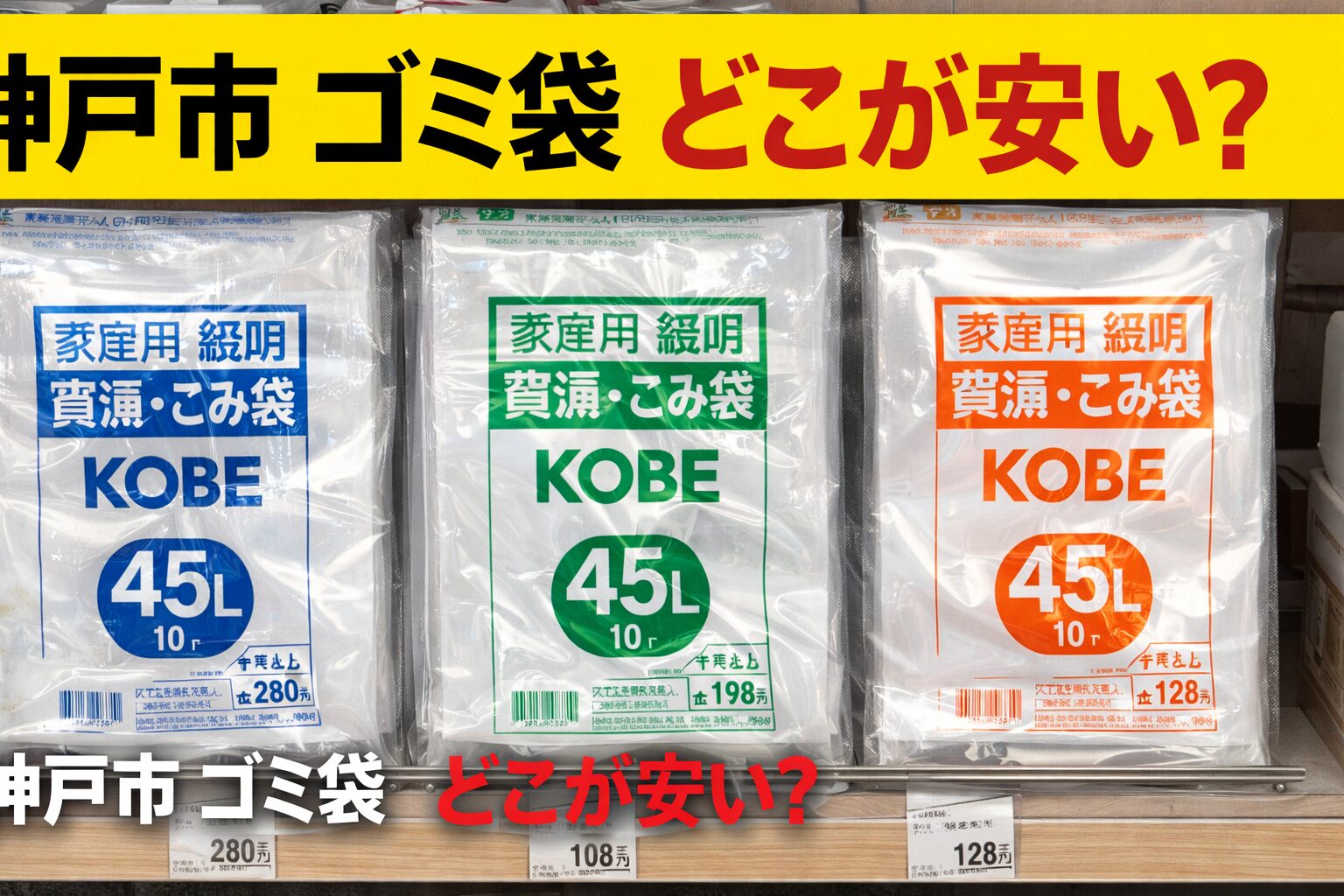 神戸市のゴミ袋はどこが安い