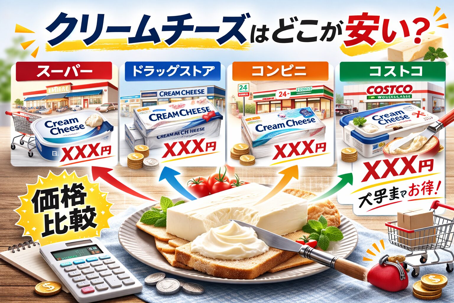 クリームチーズはどこが安い